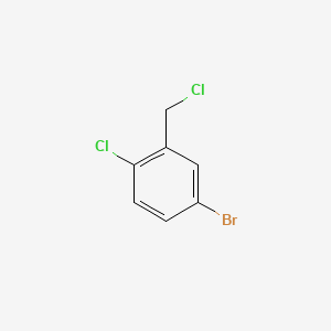 Chemical structure of 4-Bromo-1-chloro-2-(chloromethyl)benzene