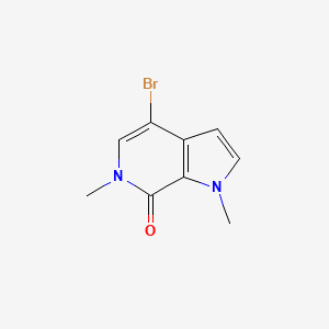 Chemical structure of 4-Bromo-1,6-dimethyl-1,6-dihydro-7H-pyrrolo[2,3-c]pyridin-7-one