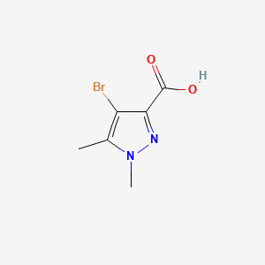 Chemical structure of 4-Bromo-1,5-dimethyl-1H-pyrazole-3-carboxylic acid