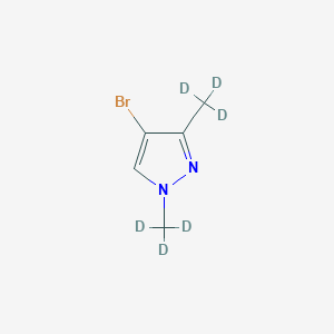Chemical structure of 4-Bromo-1,3-(dimethyl-d6)-pyrazole