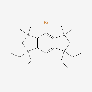 Chemical structure of 4-Bromo-1,1,7,7-tetraethyl-1,2,3,5,6,7-hexahydro-3,3,5,5-tetramethyl-s-indacene