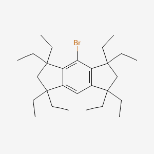 Chemical structure of 4-Bromo-1,1,3,3,5,5,7,7-octaethyl-1,2,3,5,6,7-hexahydro-s-indacene