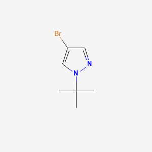 Chemical structure of 4-Bromo-1-(tert-butyl)-1H-pyrazole