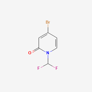 Chemical structure of 4-Bromo-1-(difluoromethyl)pyridin-2(1H)-one