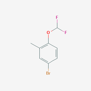 Chemical structure of 4-Bromo-1-(difluoromethoxy)-2-methylbenzene