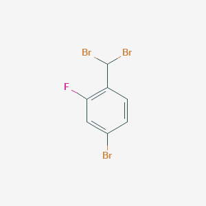 Chemical structure of 4-Bromo-1-(dibromomethyl)-2-fluorobenzene