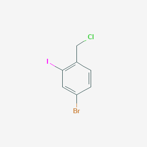 Chemical structure of 4-bromo-1-(chloromethyl)-2-iodobenzene