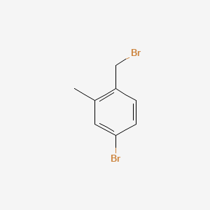 Chemical structure of 4-Bromo-1-(bromomethyl)-2-methylbenzene