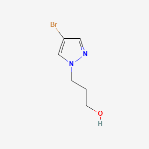 Chemical structure of 4-Bromo-1-(3-hydroxypropyl)pyrazole