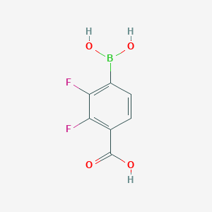 Chemical structure of 4-Borono-2,3-difluorobenzoic acid