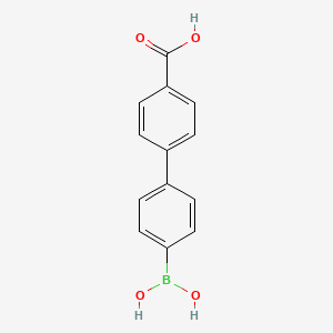 Chemical structure of 4'-Borono-[1,1'-Biphenyl]-4-Carboxylic Acid