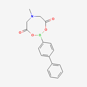 Chemical structure of 4-Biphenylboronic acid MIDA ester