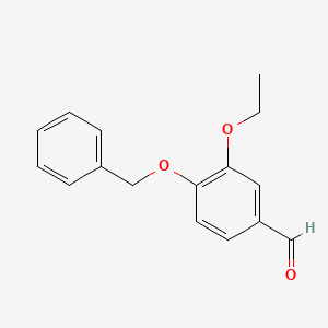 Chemical structure of 4-Benzyloxy-3-ethoxybenzaldehyde