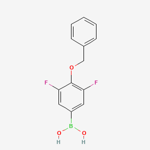 Chemical structure of 4-Benzyloxy-3,5-Difluorophenylboronic Acid
