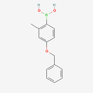 Chemical structure of 4-Benzyloxy-2-methylphenylboronic acid