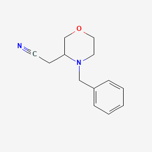 Chemical structure of 4-BENZYL-3-CYANOMETHYLMORPHOLINE