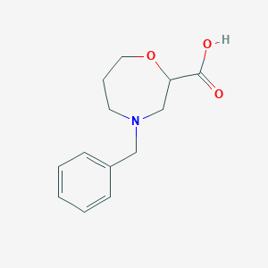 Chemical structure of 4-Benzyl-2-homomorpholinecarboxylic Acid
