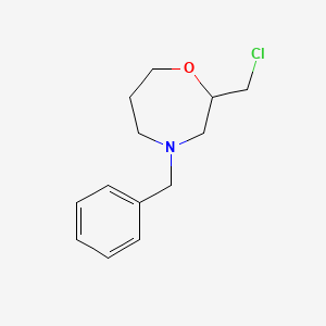 Chemical structure of 4-Benzyl-2-(chloromethyl)homomorpholine