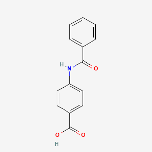 Chemical structure of 4-Benzamidobenzoic acid