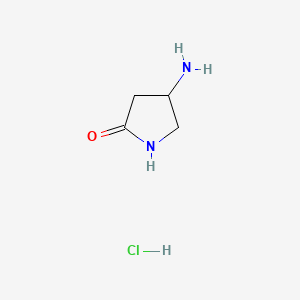 Chemical structure of 4-Aminopyrrolidin-2-one hydrochloride