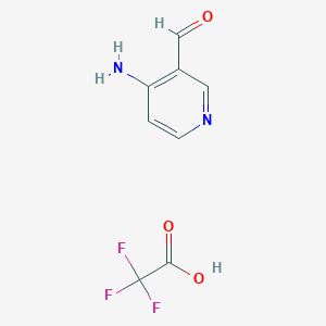 Chemical structure of 4-Aminonicotinaldehyde 2,2,2-trifluoroacetate