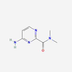 Chemical structure of 4-Amino-N,N-dimethylpyrimidine-2-carboxamide