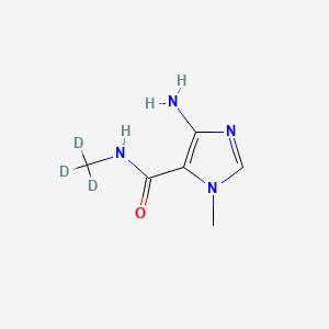 Chemical structure of 4-Amino-N,1-dimethyl-5-imidazolecarboxamide-d3