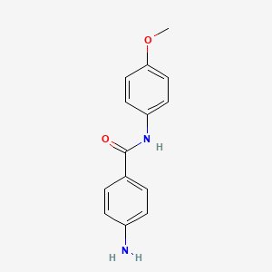 Chemical structure of 4-Amino-N-(4-methoxyphenyl)benzamide