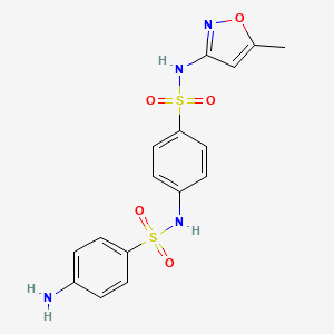 Chemical structure of 4-amino-N-(4-(N-(5-methylisoxazol-3-yl)sulfamoyl)phenyl)benzenesulfonamide