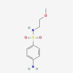 Chemical structure of 4-Amino-N-(2-methoxyethyl)benzene-1-sulfonamide