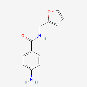 Chemical structure of 4-Amino-N-(2-furylmethyl)benzamide