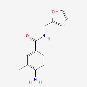Chemical structure of 4-Amino-N-(2-furylmethyl)-3-methylbenzamide