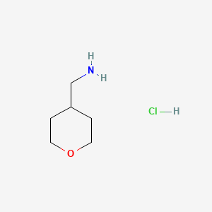 Chemical structure of Oxan-4-ylmethylazanium;chloride