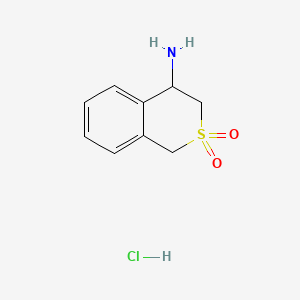 Chemical structure of 4-Aminoisothiochroman 2,2-dioxide hydrochloride