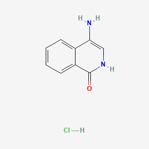 Chemical structure of 4-Aminoisoquinolin-1(2H)-one hydrochloride