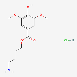 Chemical structure of 4-Aminobutyl 4-hydroxy-3,5-dimethoxybenzoate hydrochloride