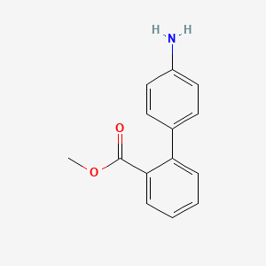 Chemical structure of 4'-Amino-biphenyl-2-carboxylic acid methyl ester