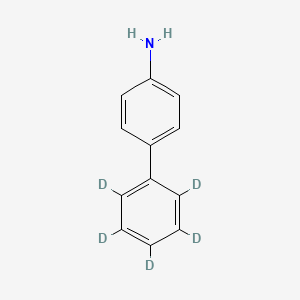 Chemical structure of 4-Aminobiphenyl-2’,3’,4’,5’,6’-d5