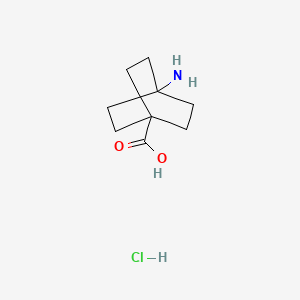 Chemical structure of 4-Aminobicyclo[2.2.2]octane-1-carboxylic acid hydrochloride