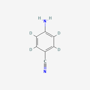 Chemical structure of 4-aminobenzonitrile-2,3,5,6-d4