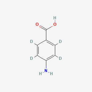 Chemical structure of 4-AMinobenzoic-d4 Acid