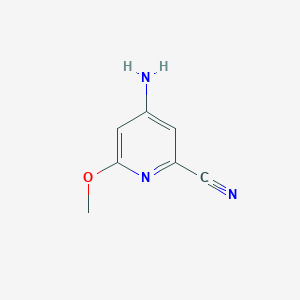 Chemical structure of 4-Amino-6-methoxypicolinonitrile
