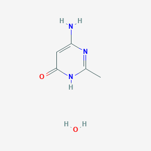 Chemical structure of 4-Amino-6-hydroxy-2-methylpyrimidine Hydrate