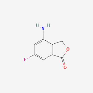 Chemical structure of 4-Amino-6-fluoroisobenzofuran-1(3H)-one