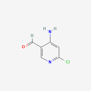 Chemical structure of 4-Amino-6-chloronicotinaldehyde