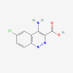 Chemical structure of 4-Amino-6-chlorocinnoline-3-carboxylic acid