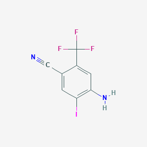 Chemical structure of 4-Amino-5-iodo-2-(trifluoromethyl)benzonitrile