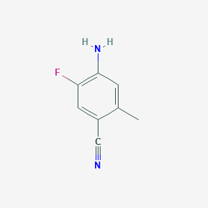 Chemical structure of 4-Amino-5-fluoro-2-methylbenzonitrile