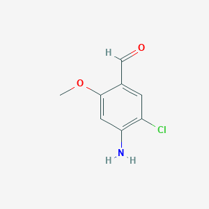 Chemical structure of 4-Amino-5-chloro-2-methoxybenzaldehyde