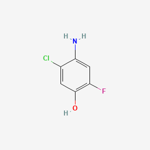 Chemical structure of 4-Amino-5-chloro-2-fluorophenol